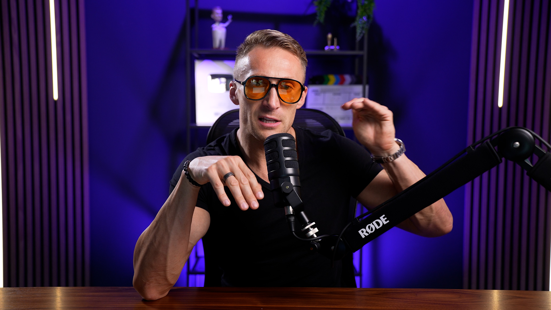 Alex Gutinger beim Podcast-Dreh